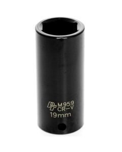 WLMM959 image(0) - Wilmar Corp. / Performance Tool 3/8" Drive 19mm 6pt Deep Impact Socket