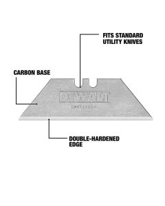 DWTDWHT11010 image(0) - DEWALT 2-1/2 In Bi-Metal Utility Knife Blade Induction Hardened (10 Pack)