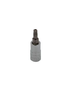 VIMPFS4TR25 image(0) - VIM Tools TR25 Tamper Proof TORX Gun Metal Gray Bit, Satin Chrome 1/4 Inch Square Drive Bit Holder