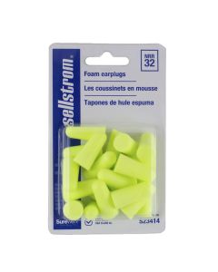 SRWS23414 image(0) - Sellstrom Earplugs - Disposable - Foam Bullet Shape - Uncorded - NRR 32 - Hi-Viz Green