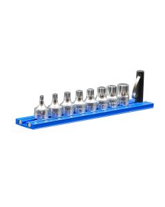 VIMXZNS412 image(0) - VIM Tools 8-Piece XZN Stubby Triple Square Bit Set, 1/4" Drive, on Magrail Rail