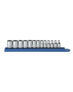 KDT80306 image(0) - GEARWRENCH 13 Piece 1/4 Inch Drive 12 Point Standard Metric Socket Set