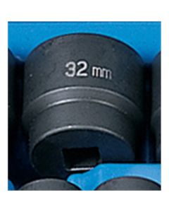 GRE2032M image(0) - Grey Pneumatic 1/2" Drive x 32mm Standard Socket