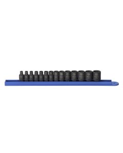 KDT84907 image(0) - GEARWRENCH 14 Piece 1/4 Inch Drive 6 Point Standard Impact Metric Socket Set