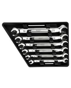 MLW48-22-9471 image(1) - Milwaukee Tool 6pc Double End Flare Nut Wrench Set - Metric
