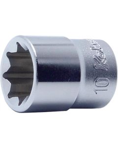 KKN2415A-3-8 image(0) - Ko-ken USA 2415A-3/8 1/4 Square Drive Socket 3/8 Double Square Length 22 mm