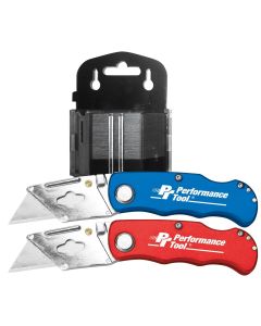 WLMW1720 image(0) - Wilmar Corp. / Performance Tool 52 Piece Folding Utility Knife Set