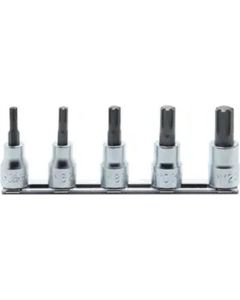 KKNRS3027-5-L50 image(0) - Ko-ken USA RS3027/5-L50 3/8 Sq. Dr. Bit Socket set Ribe-CV M5-M12  150mm  5 pieces