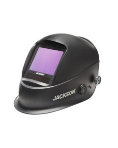 JCK46250 image(0) - Jackson Safety Welding Helmet - Auto Darkening - Thermoplastic - 3.86" x 3.23" Viewing Area - Shade 3/4-14 Translight ADF 1/1/1/1 - 370 Speed Dial Headgear - Black - Translight+ 555 Series