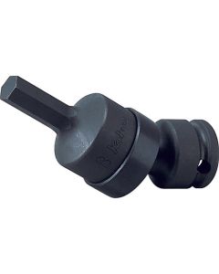 KKN13430M-5 image(0) - Ko-ken USA 13430M-5 3/8 Sq. Dr. Universal Bit Socket 5mm Hex Length 74mm