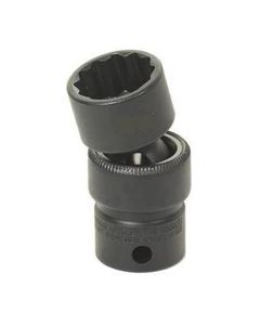 GRE1117UM image(0) - Grey Pneumatic 3/8" Drive x 17mm Standard Universal- 12 Point Socket - Black