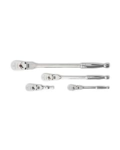 KDT81230P image(0) - GEARWRENCH 4 Piece 1/4 Inch, 3/8 Inch & 1/2 Inch Drive 120XP Flex Head Teardrop Ratchet Set