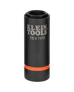 KLE66064 image(0) - Klein Tools 2-in-1 Impact Socket, 6-Point, 7/8 and 11/16-Inch