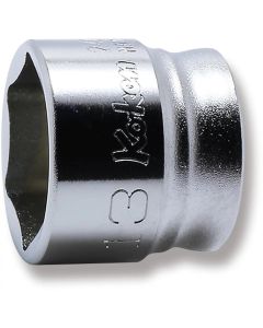 KKN2400MZ-13 image(0) - Ko-ken USA 2400MZ-13 1/4 Sq. Dr. Socket 13mm 6 point Length 15mm Z-series
