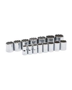 KDT80731 image(0) - GearWrench 15 Piece 1/2 Inch Drive 12 Point Standard SAE Socket Set