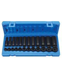 GRE1224RD image(0) - Grey Pneumatic 3/8" Drive 24 Piece Standard & Deep Length Fractional Set
