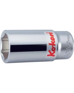 KKN6300M-22 image(0) - Ko-ken USA 6300M-22 3/4 Square Drive Socket 22 mm 6 Point Length 90 mm
