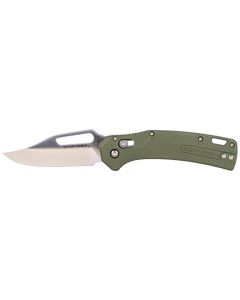KLEOGK002GNT image(0) - Klein Tools KTO Resurgence Knife, Clip Point Blade, Moss Green Handle