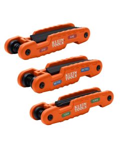 Klein Tools Pro Folding Hex Key Set, 10-Key, TORX&reg; Sizes
