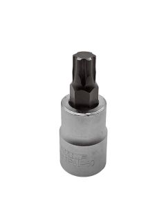 VIMTP6IP50 image(0) - VIM Tools IP50 - 6 Point TORX Plus Bit, 3/8 Inch Square Drive, Satin Chrome