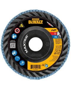 DWTDWA8352TR image(0) - DEWALT HP MAXTRIM Trimmable Backer Flap Disc 4-1/2 X 7/8 60G T27