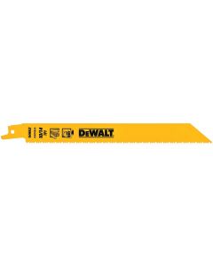 DWTDW4846 image(0) - DeWalt 6-in. 10 tpi General Purpose Straight Back Bi-Metal Reciprocating Saw Blade (5 pk)
