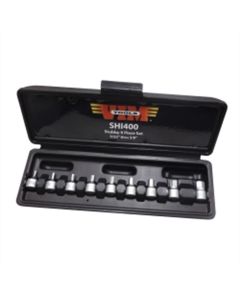 VIMSHI400 image(0) - VIM Tools 10 Piece 1/4�� Dr. Stubby Half-Cut SAE Hex Driver Set, Includes 5/64�� ‐ 3/8��