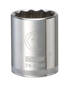 DEWALT 12 Point 1/2" Drive Socket 1" SAE
