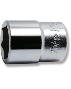 KKN4400A-25-32 image(0) - Ko-ken USA 4400A-25/32 1/2 Square Drive Socket 25/32 6 Point Length 38 mm