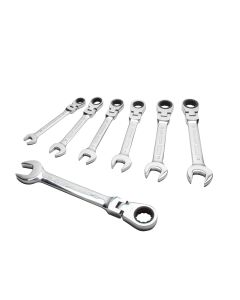 DWTDWMT74196 image(0) - DEWALT 7 Piece Ratcheting Flex Head Combination Metric Wrench Set