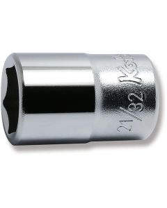 KKN4400A-21-32 image(0) - Ko-ken USA 4400A-21/32 1/2 Square Drive Socket 21/32 6 Point Length 37 mm