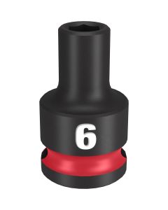 MLW49-66-6130 image(1) - Milwaukee Tool SHOCKWAVE Impact Duty  3/8"Drive 6MM Standard 6 Point Socket