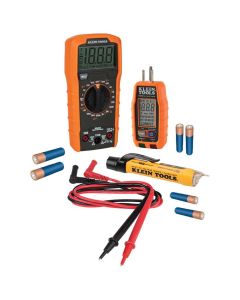 KLE69355 image(0) - Klein Tools Premium Electrical Tool Set with Multimeter, Volt Tester, Outlet Tester