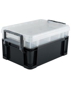 TIT21218 image(1) - TITAN 18" 3-WAY STACKABLE STORAGE TOTE
