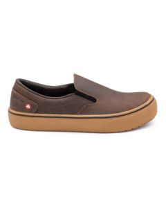 FSIAW7002-7.5D image(1) - AIRWALK VENICE - Men's Leather Slip On - CT|EH|SF|SR - Buffalo Crazy Horse / Gum - Size: 7.5 - D - (Regular)