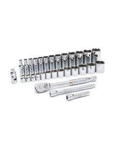 KDT80569 image(0) - GearWrench 30 Piece 3/8 Inch Drive 6 Point Standard & Deep SAE Mechanics Tool Set