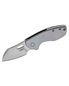 CRK5311 image(0) - CRKT (Columbia River Knife) Pilar 8Cr13MoV Satin Plain Blade Folding Knife with Frame Lock Stainless Steel Handle - Silver