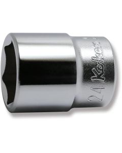 KKN4400M-24 image(0) - Ko-ken USA 4400M-24 1/2 Square Drive Socket 24 mm 6 Point Length 42 mm