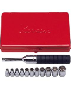 KKN2203M image(0) - Ko-ken USA 2203M 1/4 Square Drive 12 Piece 6-Point Metric Socket set 4-13 mm
