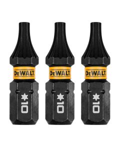 DWTDWAF1TX10IR3 image(0) - DEWALT 1In Torx T10 FlexTorq 3Pk