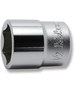 KKN2400A-1-2 image(0) - Ko-ken USA 2400A-1/2 1/4 Square Drive Socket 1/2 6 Point Length 22 mm