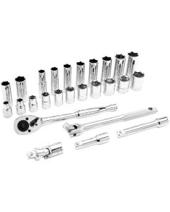 WLMW32901 image(0) - Wilmar Corp. / Performance Tool 26 Piece 1/2" Drive SAE Socket Set