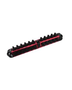 AST914VR image(0) - Astro Pneumatic 1/4" Drive V12 Locking Magnetic Socket Organizer for 22 Sockets + Ratchet - Red