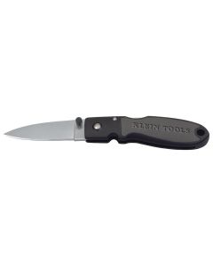 KLE44004 image(0) - Klein Tools Lightweight Lockback Knife 2-1/2-Inch Sheepfoot Blade, Black Handle