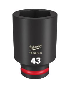 MLW49-66-6418 image(0) - Milwaukee Tool SHOCKWAVE Impact Duty 3/4"Drive 43MM Deep 6 Point Socket