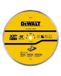 DEWALT Diamond Blade For Ceramic Or Tile, Wet Cutting, Continuous Rim, 5/8-Inch Arbor, 10-Inch