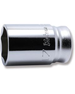 KKN3300XZ-17 image(0) - Ko-ken USA 3300XZ-17 3/8 Sq. Dr. Socket 17mm 6 point Length 35mm Z-series