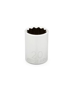 KDT80755D image(0) - GearWrench 1/2 Inch Drive 12 Point Standard Metric Socket 20mm