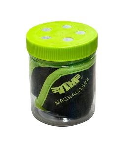 VIMMAGRAG16BK image(1) - VIM Tools 16 Inch X 16 Inch Magnetic Microfiber Rag - Black & Green
