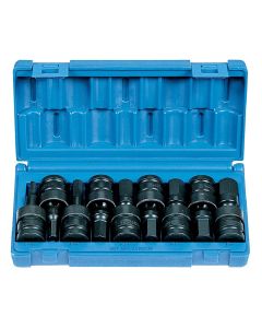 GRE1499UMH image(0) - Grey Pneumatic 1/2" Drive 9 Piece Metric Universal Hex Driver Set
